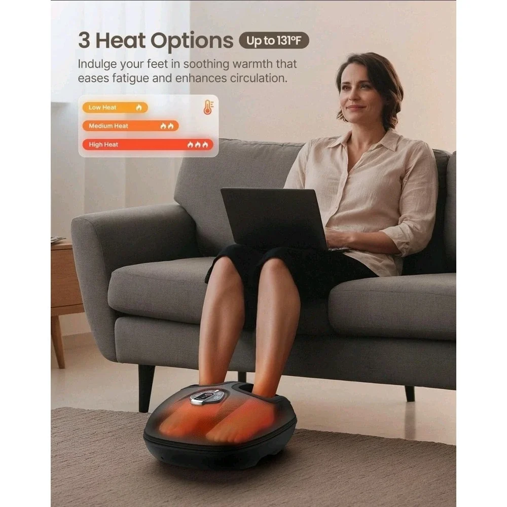 RENPHO Foot Massager Machine with Heat Shiatsu Deep Kneading Neuropathy ‎ Remote